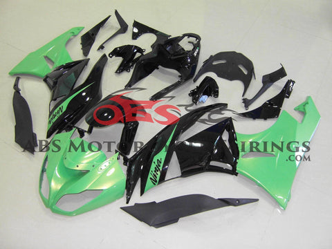 Fairing kit for a Kawasaki Ninja ZX6R 636 (2009-2012) Light Green & Black