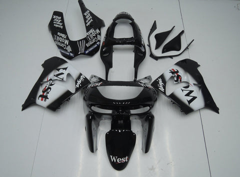 Fairing Kit for a Kawasaki ZX-9R (1998-1999) Black & White West