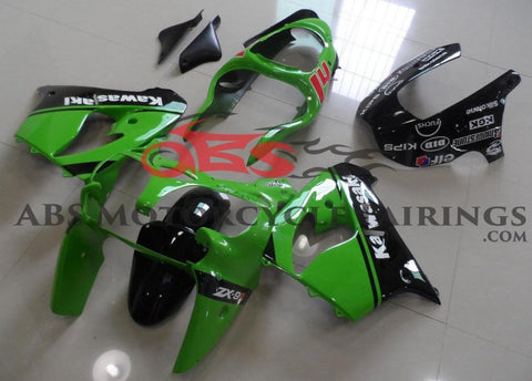 Fairing Kit for a Kawasaki ZX-9R (2002-2003) Green & Black