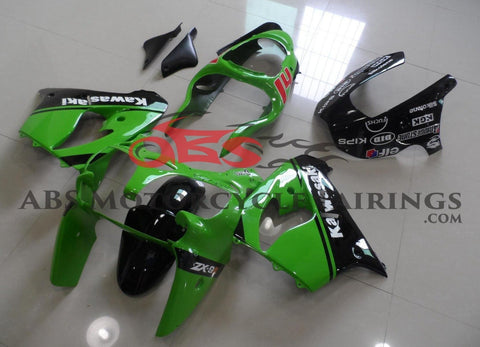 Fairing Kit for a Kawasaki ZX-9R (2002-2003) Green & Black