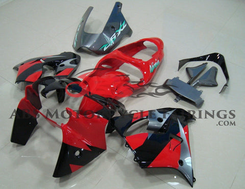 Fairing Kit for a Kawasaki ZX-9R (2000-2001) Red, Black & Gray