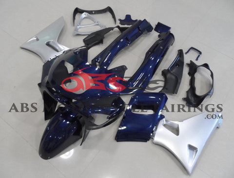 Fairing kit for a Kawasaki ZZR400 (1993-2007) Dark Blue & Silver