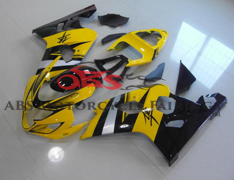 Suzuki GSXR750 (2004-2005) Yellow, Silver & Black Fairings