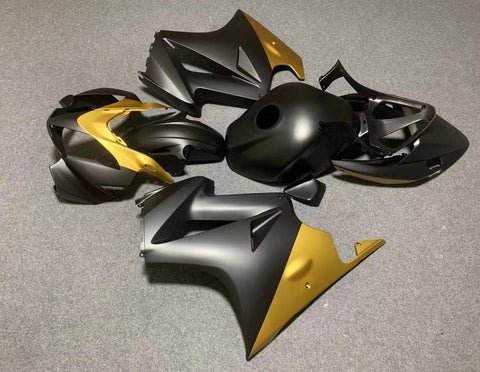 Fairing kit for a Kawasaki Ninja 250R (2008-2013) Matte Black & Gold