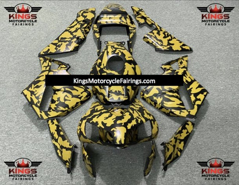 Honda CBR600RR (2003-2004) Yellow & Black Camouflage Fairings